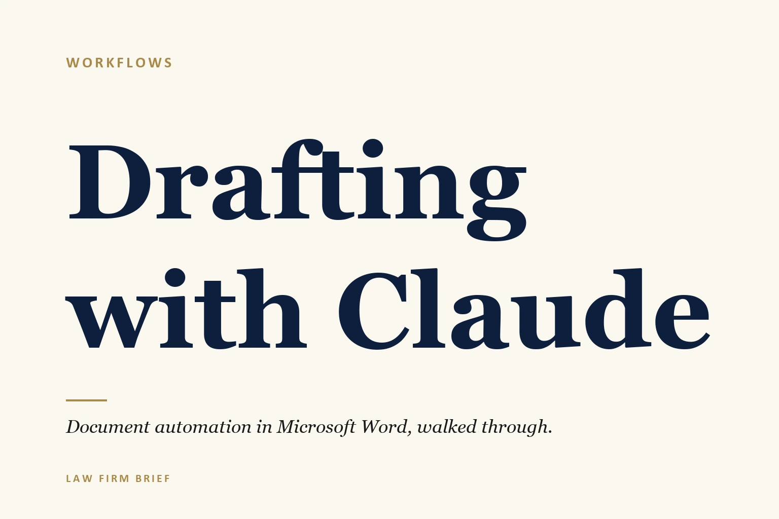 Document Automation with Claude and Microsoft Word: A Walkthrough for Small Firms